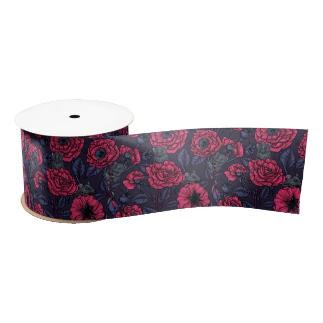 The mice party satin ribbon (Spool)