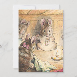The Mice Sewing Coats By Beatrix Potter Invitation