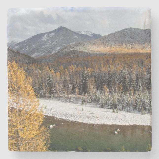 The Middle Fork Of The Flathead River Stone Coaster (Front)