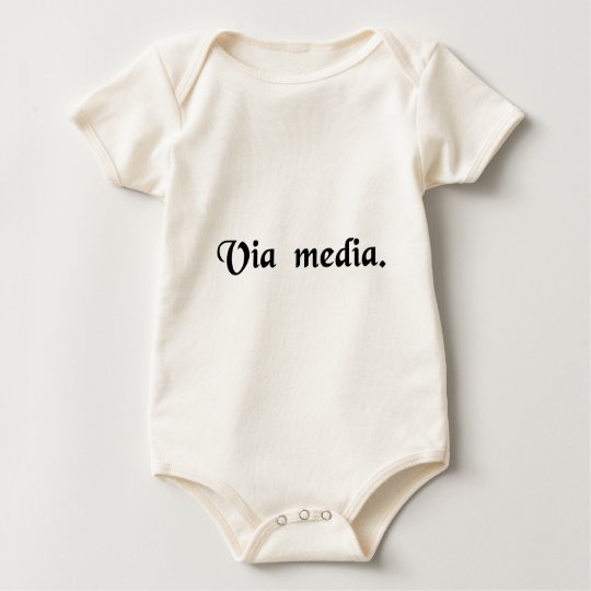 The middle way. baby bodysuit
