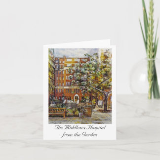 The Middlesex Hospital from the Garden Notelet Card