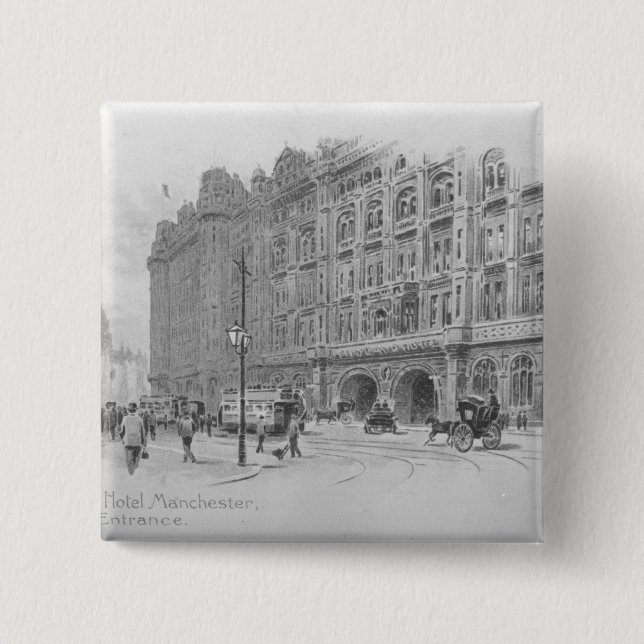 The Midland Hotel, Manchester, c.1910 Button (Front)