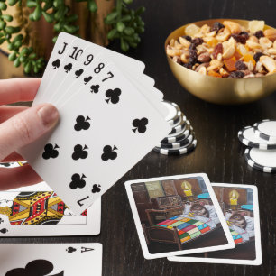 The Midnight Broadcast Painting by Alfred Fox Poker Cards