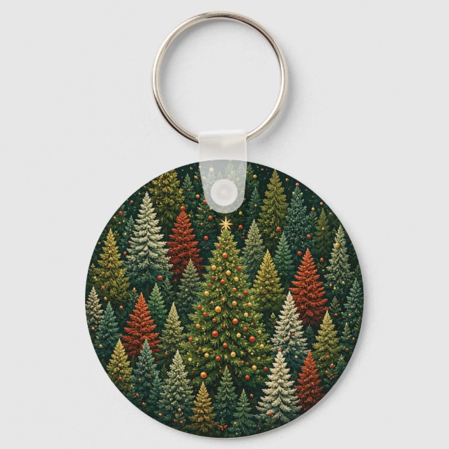 The Midnight Forest Star Keychain (Front)