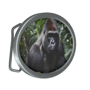 The Midnight Gorilla King: Monarch of the Forest Belt Buckle