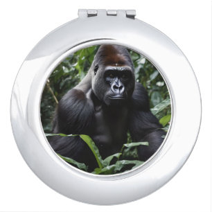 The Midnight Gorilla King: Monarch of the Forest Compact Mirror
