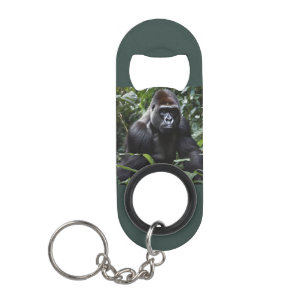 The Midnight Gorilla King: Monarch of the Forest Keychain Bottle Opener