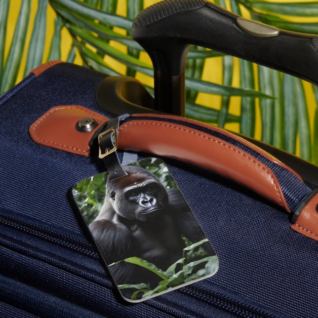 The Midnight Gorilla King: Monarch of the Forest Luggage Tag (Front Insitu 1)
