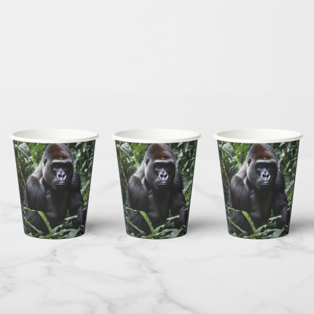 The Midnight Gorilla King: Monarch of the Forest Paper Cups (Multi)