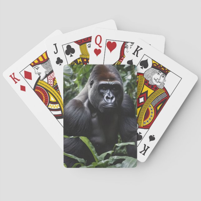 The Midnight Gorilla King: Monarch of the Forest Poker Cards (Back)