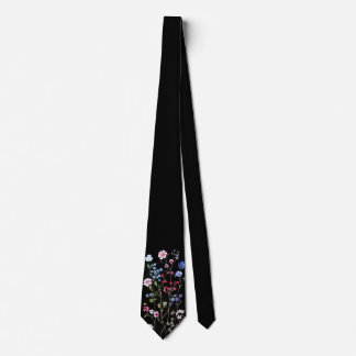 The "Midnight Meadow" Botanical Necktie