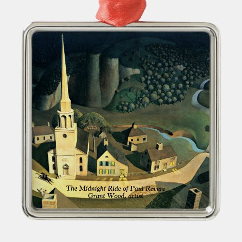 The Midnight Ride of Paul Revere Metal Ornament