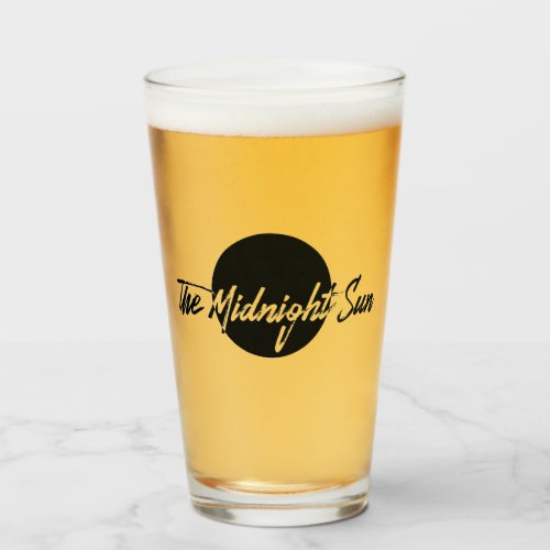 The Midnight Sun Eclipse Logo Beverage Glass