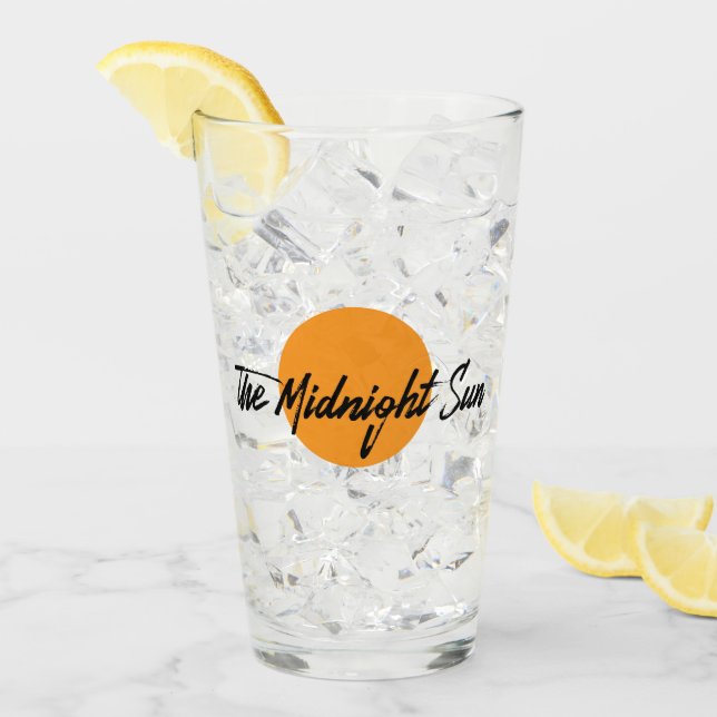 The Midnight Sun Logo Beverage Glass (Front Ice)