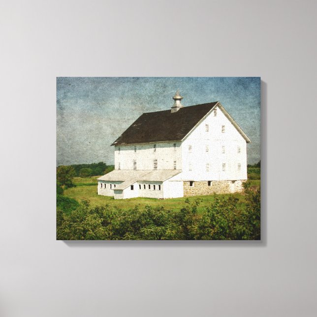 The Midway Stock Farm Barn That No Longer Exists Canvas Print (Front)
