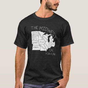 THE MIDWEST FUN Geography Map T-shirt