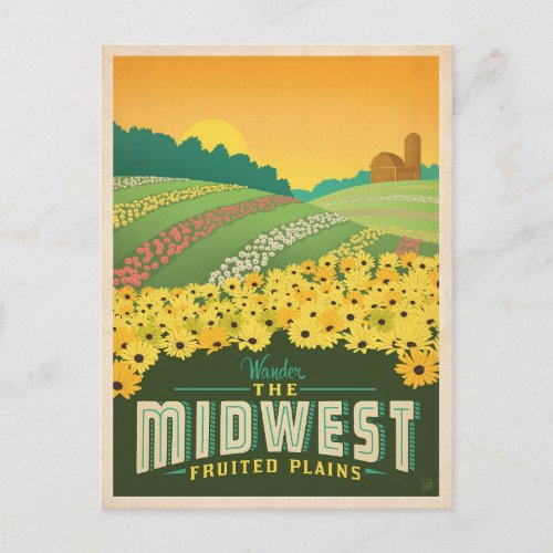 The Midwest  United States Postcard