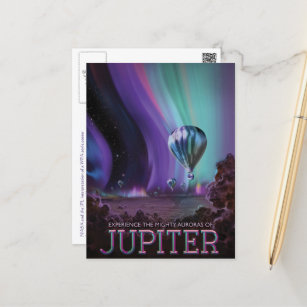 The Mighty Auras of Jupiter Travel Advertisement Postcard