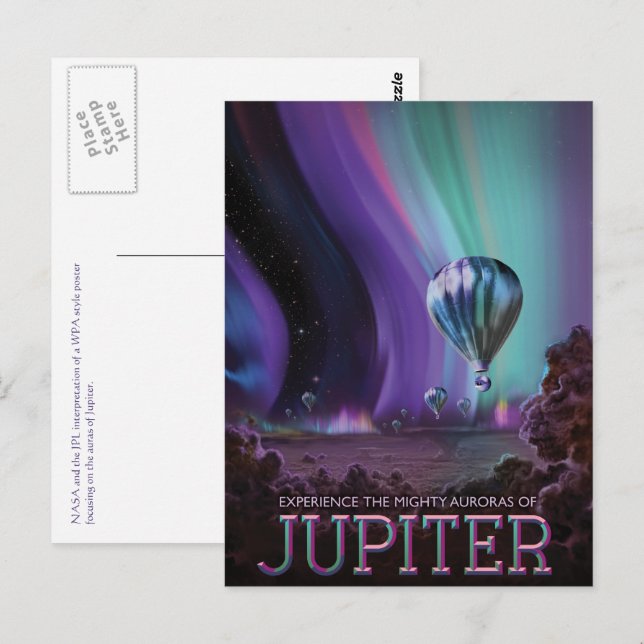 The Mighty Auras of Jupiter Travel Advertisement Postcard (Front/Back)