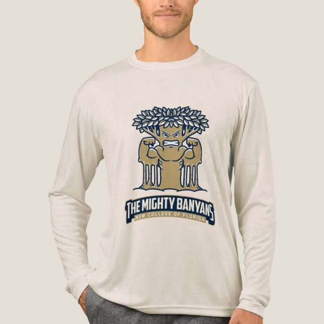 The Mighty Banyans | New College of Florida Tri-Blend Shirt (Front)
