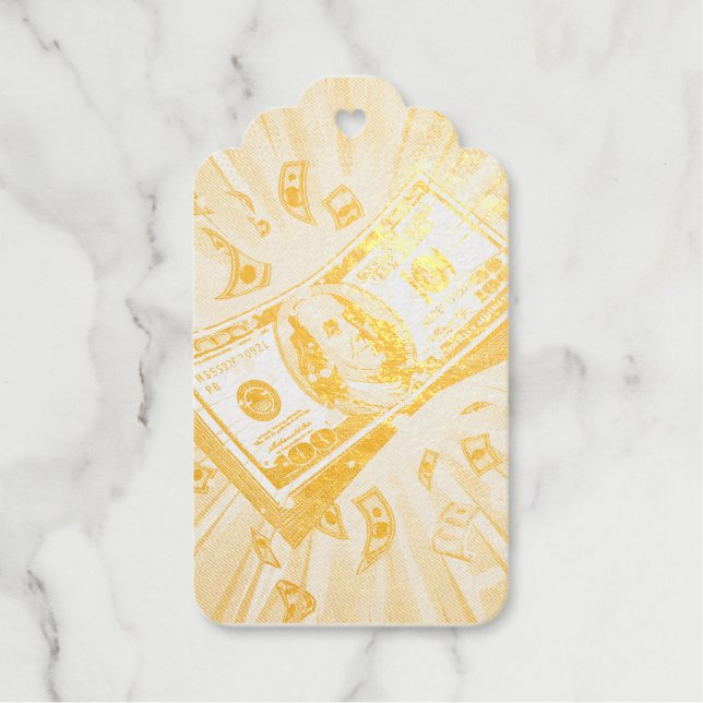 The Mighty Dollar. Foil Gift Tags (Front)