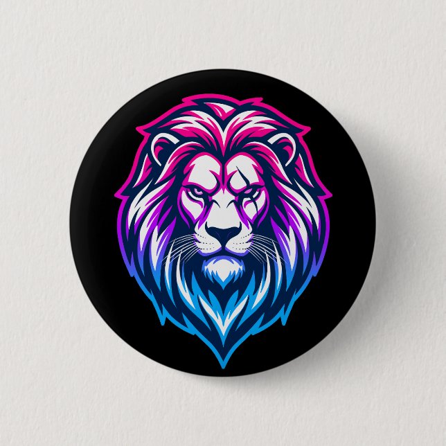 The Mighty Lion - Androgynous Edition Button (Front)