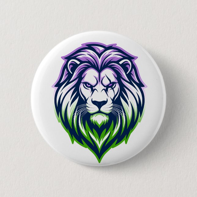 The Mighty Lion - Genderqueer Edition Button (Front)