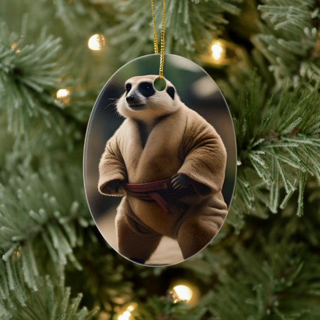 The Mighty Meerkat: Sumo Showdown, Ceramic Ornament (Tree)