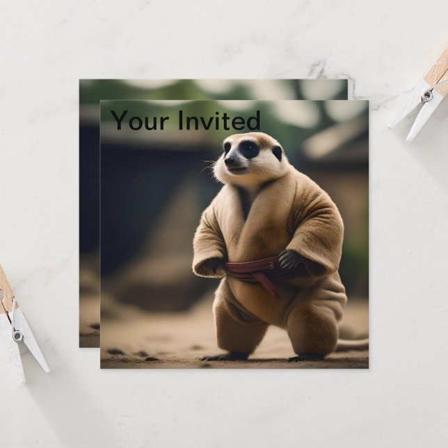 The Mighty Meerkat: Sumo Showdown, Invitation (Front/Back In Situ)
