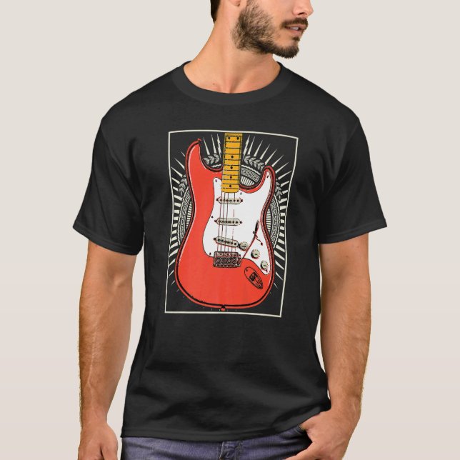 The Mighty Red Guitar T-Shirt (Front)