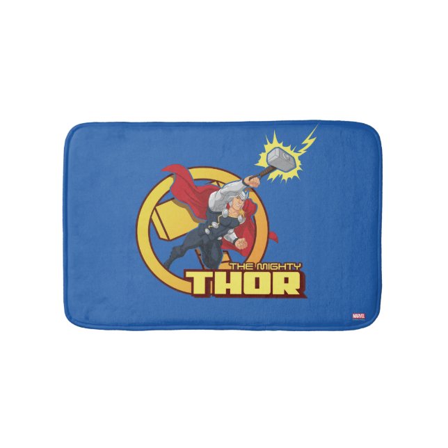 The Mighty Thor Character Graphic Bathroom Mat (Front)