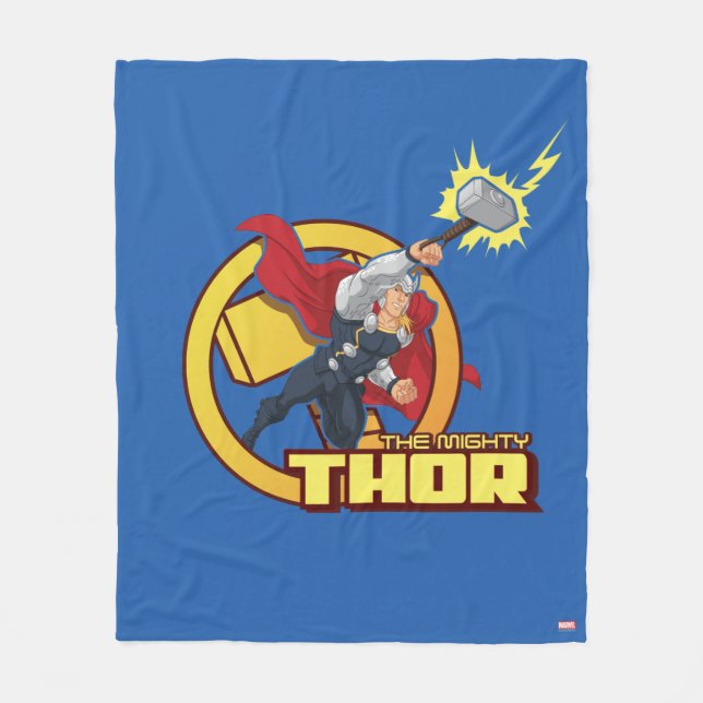 The Mighty Thor Character Graphic Fleece Blanket (Front)