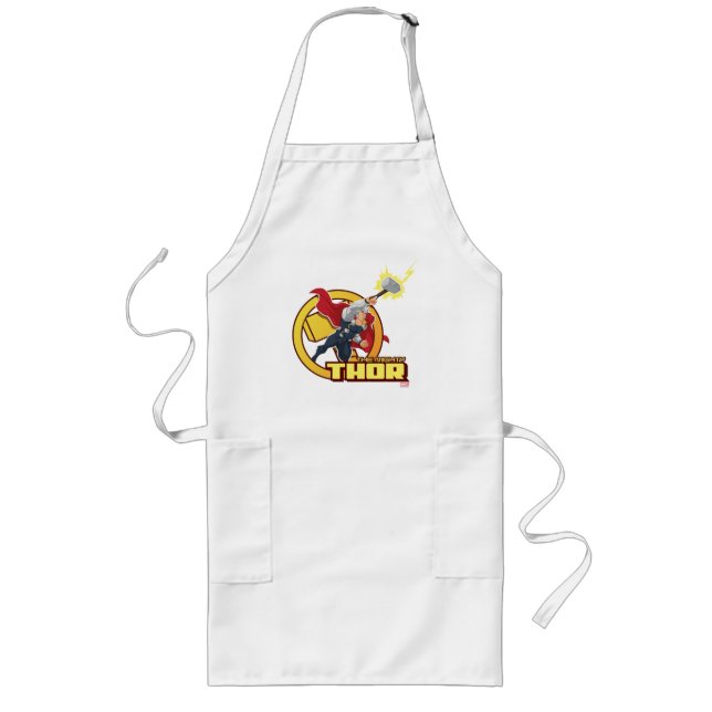 The Mighty Thor Character Graphic Long Apron (Front)
