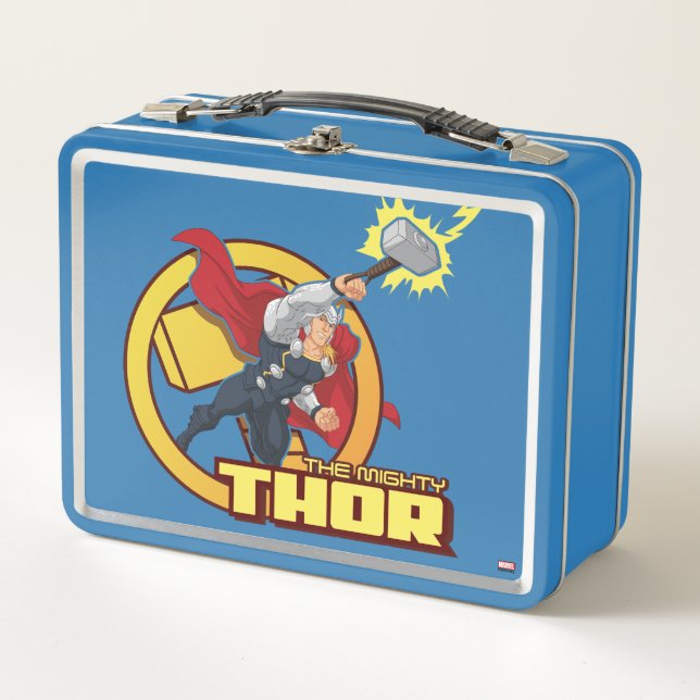 The Mighty Thor Character Graphic Metal Lunch Box (Front)