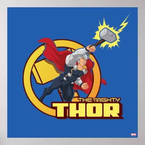 The Mighty Thor Character Graphic Poster