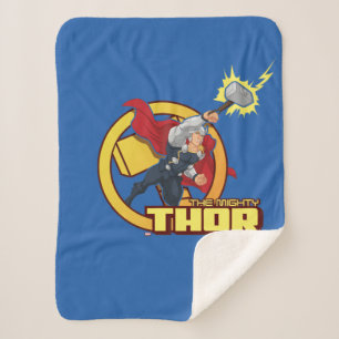 The Mighty Thor Character Graphic Sherpa Blanket