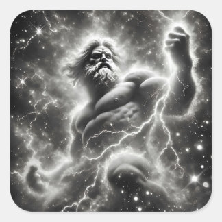 the mighty zeus square sticker