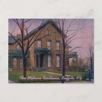 The Milburn Residence Vintage Postcard by vintageamerican at Zazzle