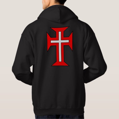The Military Order of Christ Cross on back Hoodie