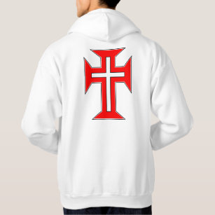 The Military Order of Christ Cross on back Hoodie