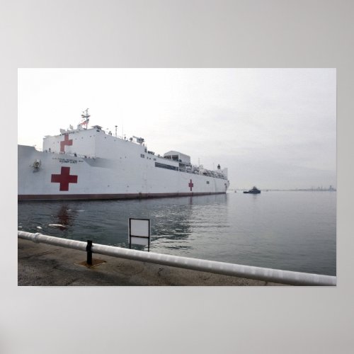 The Military Sealift Command hospital ship Poster