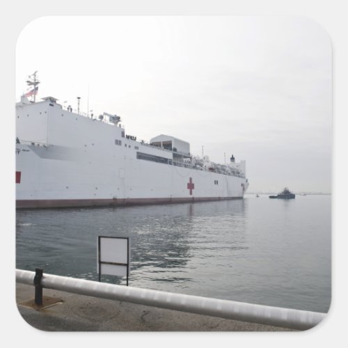 The Military Sealift Command hospital ship Square Sticker