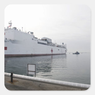 The Military Sealift Command hospital ship Square Sticker