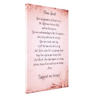 The military wife's prayer canvas print | Zazzle