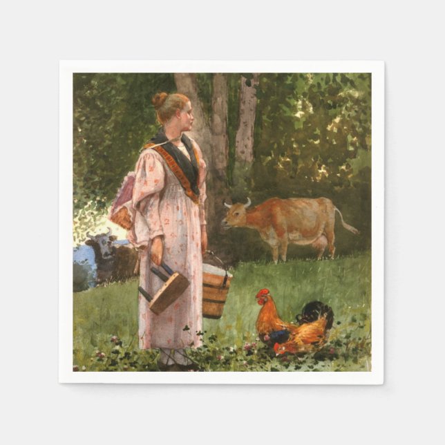 The Milk Maid (Farm Scene) Napkins (Front)