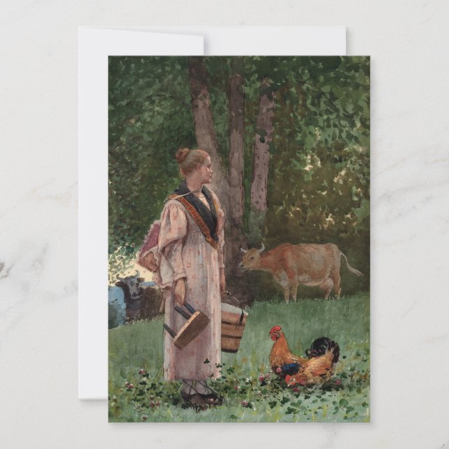 The Milk Maid | Winslow Homer (Front)