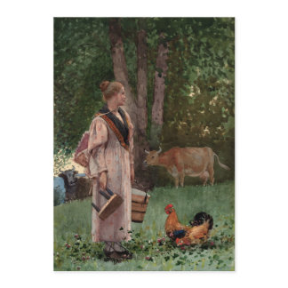 The Milk Maid | Winslow Homer Cards