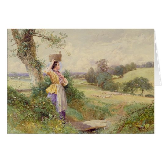 The Milkmaid, 1860 Cards (Front Horizontal)