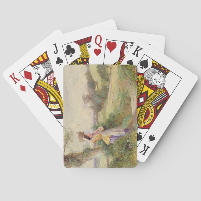 The Milkmaid, 1860 Poker Cards (Back)