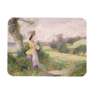 The Milkmaid, 1860 (w/c on paper) Magnet